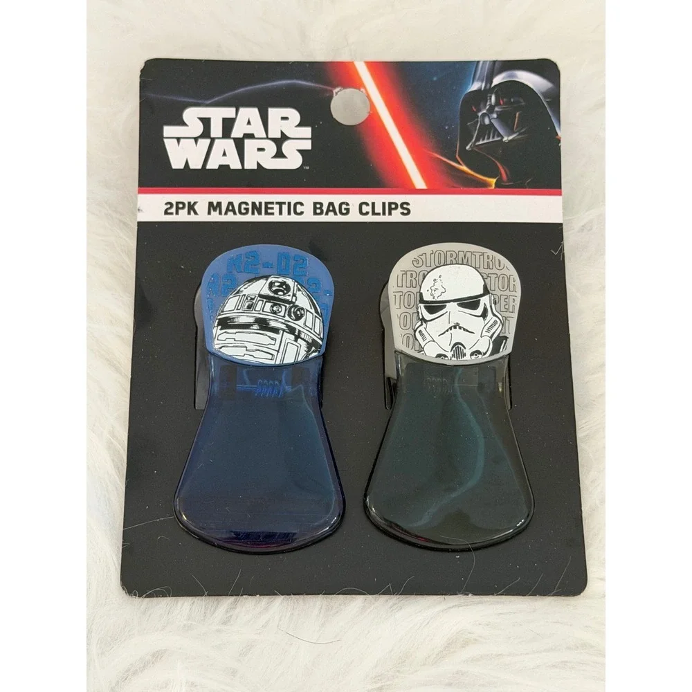 Star Wars Disney R2-D2 Stormtrooper 2PK Magnetic Bag Clips Best Brands NEW